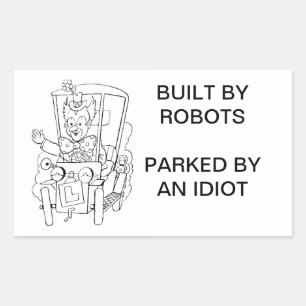 Slecht parkeerteken rechthoekige sticker