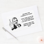 Slecht parkeerteken voor drivers rechthoekige sticker (Envelop)