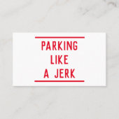 Slecht parkeren contactkaartje (Voorkant)