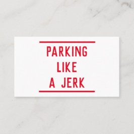 Slecht parkeren contactkaartje