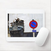 Slecht parkeren door de muur muismat (Met muis)