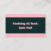 Slecht parkeren IQ-test Visitekaartje (Voorkant)