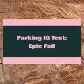 Slecht parkeren IQ-test Visitekaartje