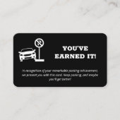 Slecht parkeren visitekaartje (Voorkant)