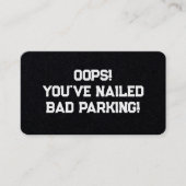 Slecht parkeren visitekaartje (Voorkant)