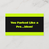 Slecht parkeren visitekaartje (Voorkant)