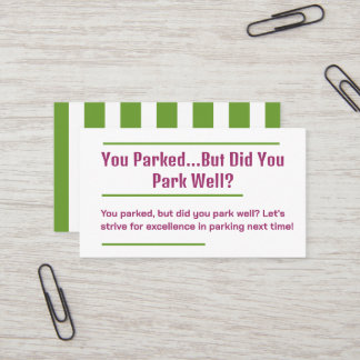 Slecht parkeren visitekaartje