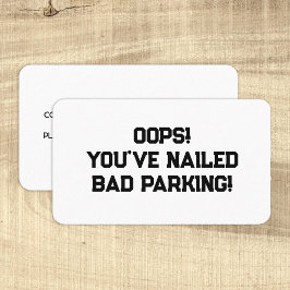 Slecht parkeren visitekaartje