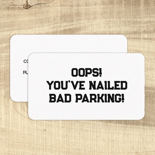 Slecht parkeren visitekaartje