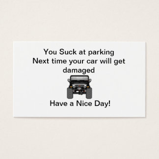 Slecht parkeren visitekaartjes