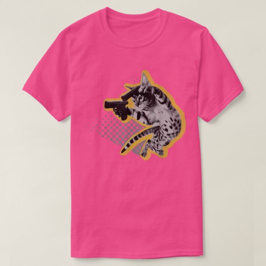 Slecht Pistool Kitty Cat Funny Cute Lover Gift T-shirt (Design voorkant)