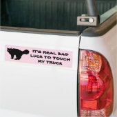 Slecht pluk om mijn vrachtwagenroze aan te raken bumpersticker (Op Truck)