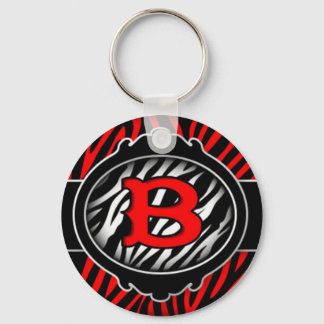 slecht rode zebra beginletter B Sleutelhanger