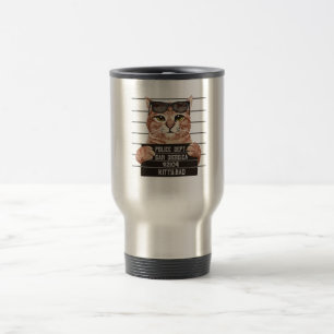 Slecht schattig kattenontwerp Katten liefhebbers Reisbeker