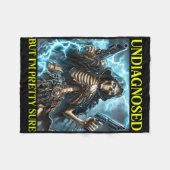 Slecht skelet niet-gediagnosticeerd autisme hersen fleece deken (Voorkant (Horizontaal))