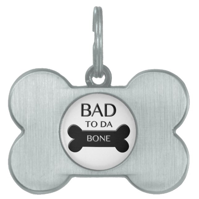 Slecht tot een botvormig label voor gezelschapsdie huisdieren naamplaatje (voorkant)