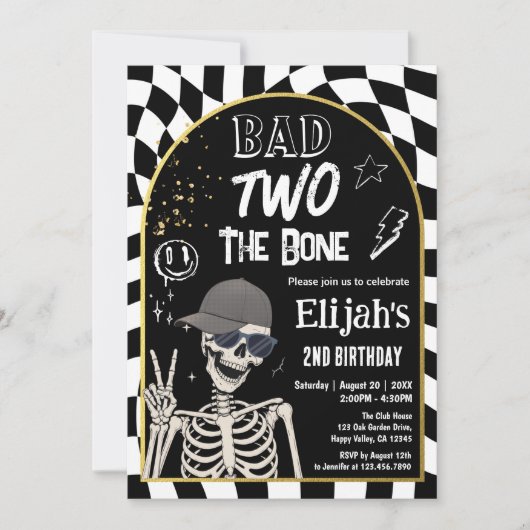Slecht TOT op het Bot 2de Verjaardag Halloween Kaart (Voorkant)