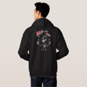 Slecht tot op het bot, grappig skelet hoodie (Achterkant volledig)