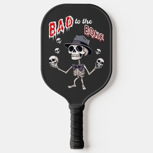 Slecht tot op het bot, grappig skelet pickleball paddle (Voorkant)