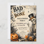 Slecht tot op het Bot Halloween Feest Kaart (Voorkant)