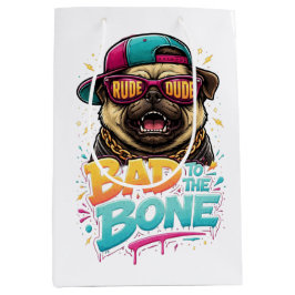 Slecht tot op het Bot Pug — Ruwe Kerel Streetwear  Medium Cadeauzakje