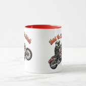 Slecht tot op het Bot "Pugly Attitude" Pug Biker Mok (Midden)