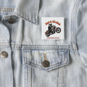 Slecht tot op het Bot "Pugly Attitude" Pugs Bikerm Vierkante Button 5,1 Cm (In situ)