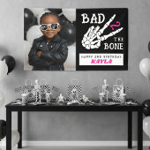 Slecht tot op het Bot Skelet Foto 2de Verjaardagsf Spandoek