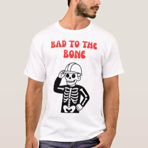 Slecht tot op het Bot Skelet van Bouwvakker T-shirt