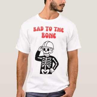 Slecht tot op het Bot Skelet van Bouwvakker T-shirt