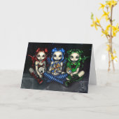 "Slecht, Tricksy en Vals" Wenskaart Kaart (Gele Bloem)