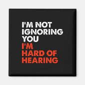 Slecht van het horen Leuk ASL Gebarentaal Doof Bew Magneet (Voorkant)