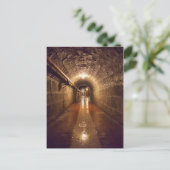 Slecht verlichte zoutmijn tunnel briefkaart (Staand voorkant)