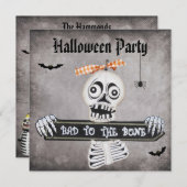 Slecht voor de Bone Damask Halloween Party Kaart (Voorkant / Achterkant)