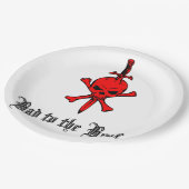 Slecht voor de Bone Halloween Papieren Bordje (Gekanteld)