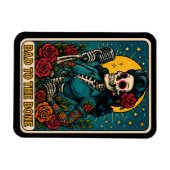 Slecht voor de Bone Retro Skeleton Singer Magneet (Horizontaal)