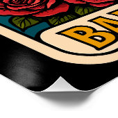 Slecht voor de Bone Retro Skeleton Singer Perfect Poster (Hoek)