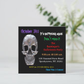 Slecht voor de Bone Skull Halloween Square Uitnodi Kaart (Staand voorkant)