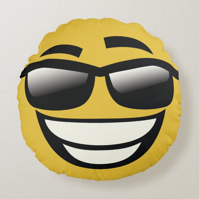 slecht voor de botemoji rond kussen (Voorkant)