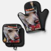 Slecht voor de botte ovenwant & pannenlap set (Voorkant / Achterkant)