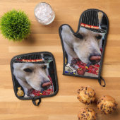 Slecht voor de botte ovenwant & pannenlap set (Top down)