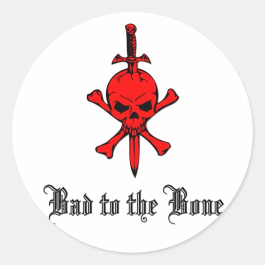 Slecht voor de botte ronde sticker (Voorkant)