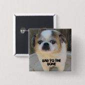 Slecht voor de botten vierkante button 5,1 cm (Voorkant /achterkant)