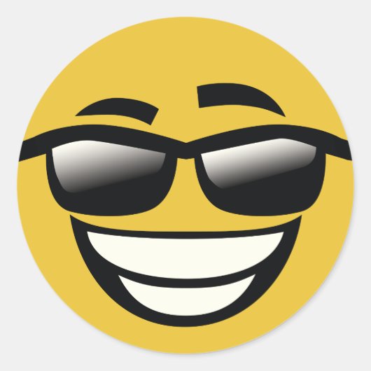 Slecht voor de coole Bone Emoji Ronde Sticker (Voorkant)