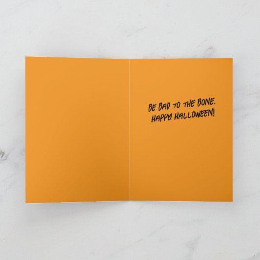 Slecht voor het bot Mona Lisa skelet Halloween Kaart (Binnen)