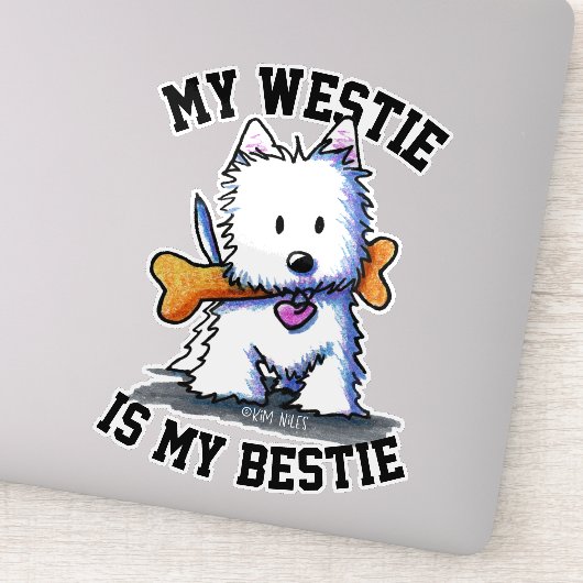 Slecht voor het bot Westie Sticker (Detail)