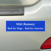 Slecht voor honden bumpersticker (Op auto)