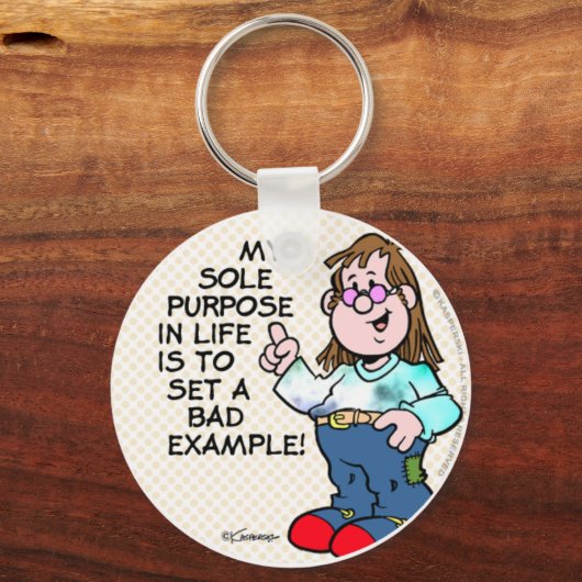 Slecht voorbeeld sleutelhanger (Voorkant)