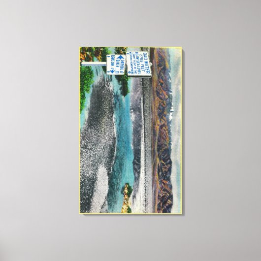 Slecht water in het National Monument (Death Valle Canvas Afdruk (Voorkant)