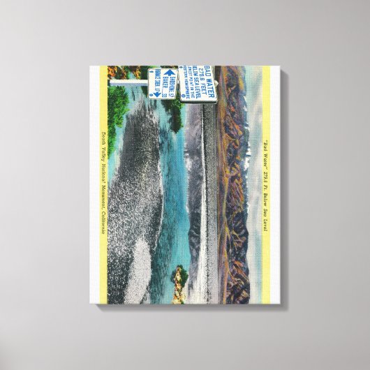 Slecht water in het National Monument (Death Valle Canvas Afdruk (Voorkant)